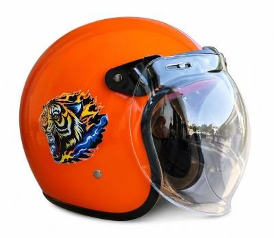 Retro Kask Turuncu