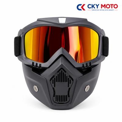 Jet Kask Maskesi Gold