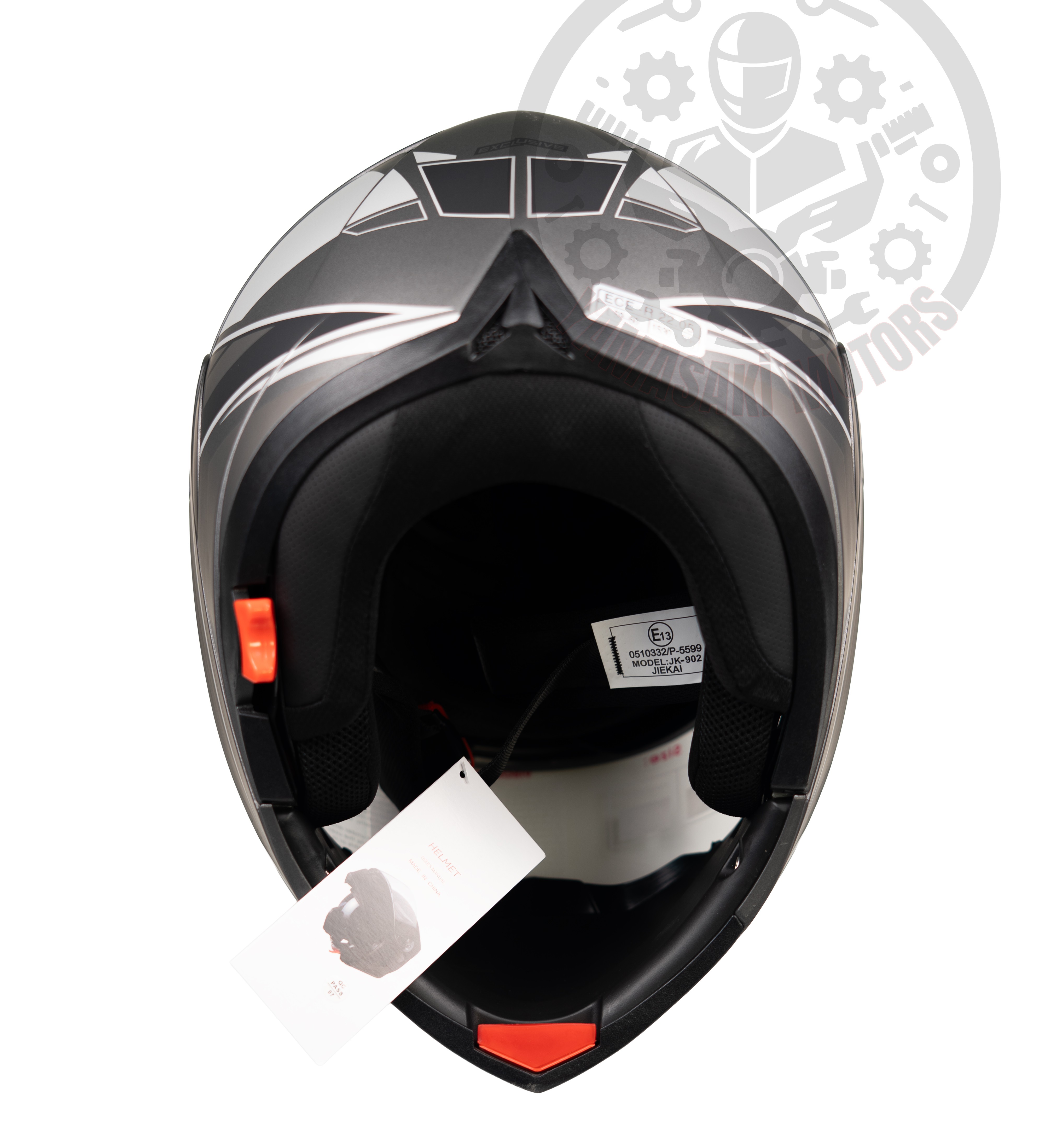 Helmet Jk 902 Çene Açılır Kask Mat Gümüş - Model 2 - 4