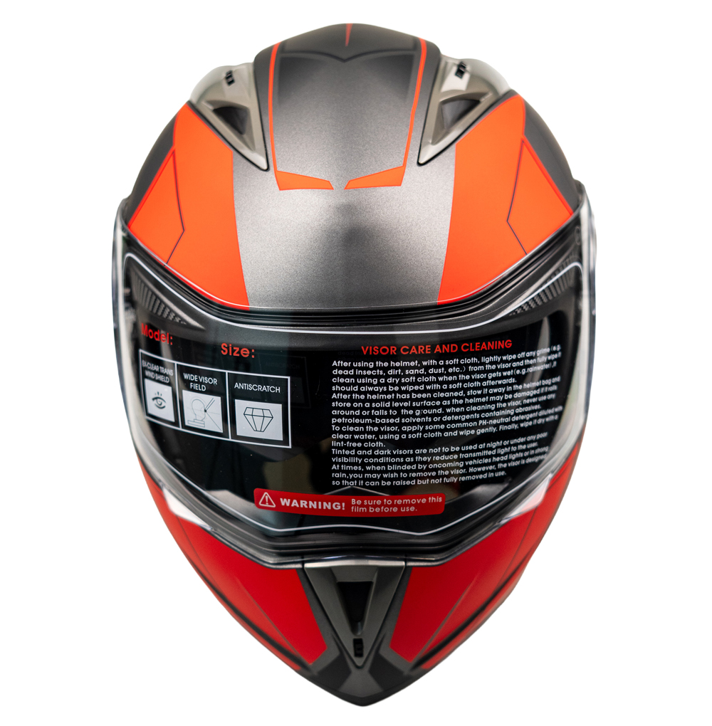 Helmet Jk 902 Çene Açılır Kask, Fiyat Performans Ürünü Güneş Vizörlü kırmızı-siyah-gümüş Motosiklet Kaskı